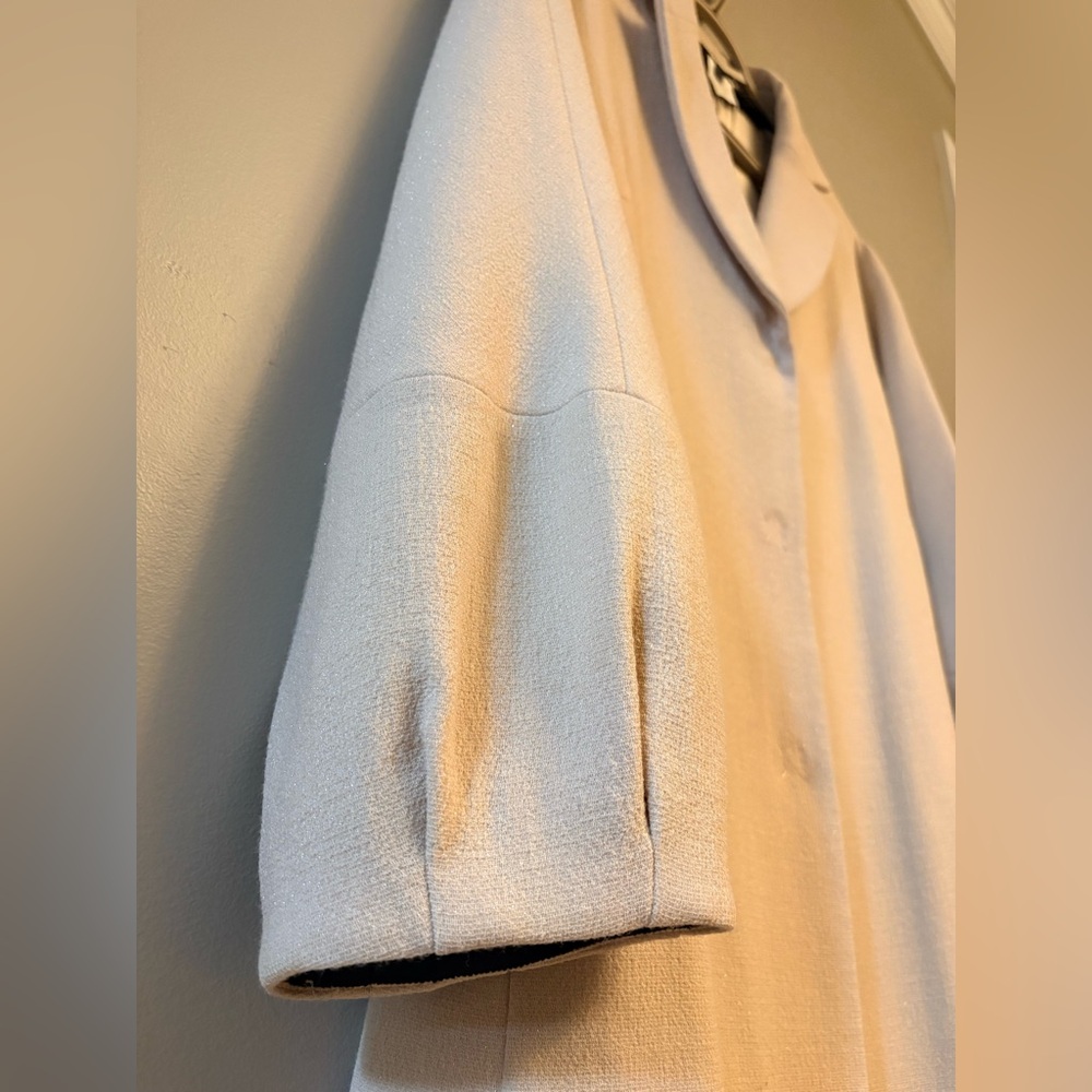 LIDA BADAY | Jacquard Tweed Overcoat - sz 10 - Picture 5 of 17